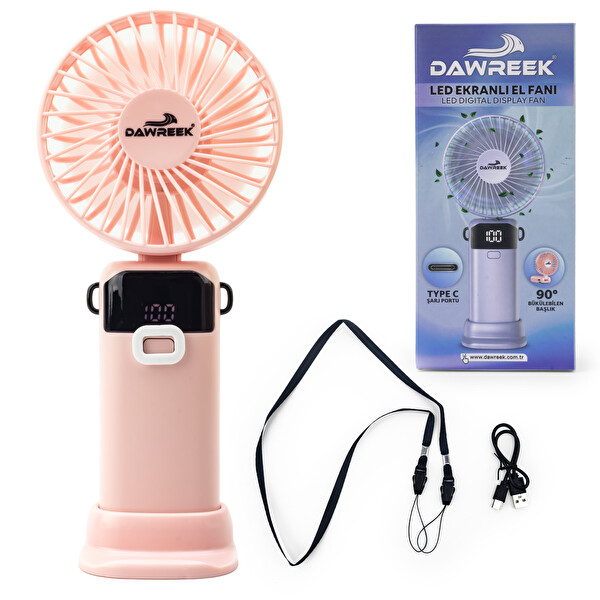 Dawreek Led Göstergeli El Fanı Pembe