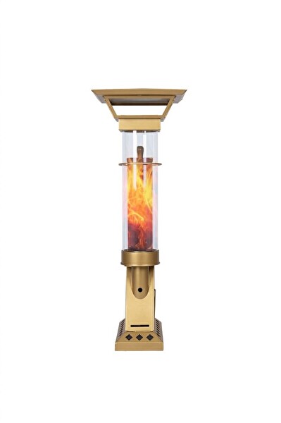 Etinova Compact IF-19 Camlı Alev Lambası Dış Mekan Pelet Soba - Gold
