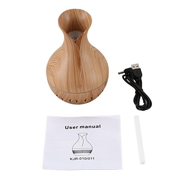 YK Design Ultrasonic Humidifier LED Işıklı 150 ML Ahşap Hava Nemlendirici
