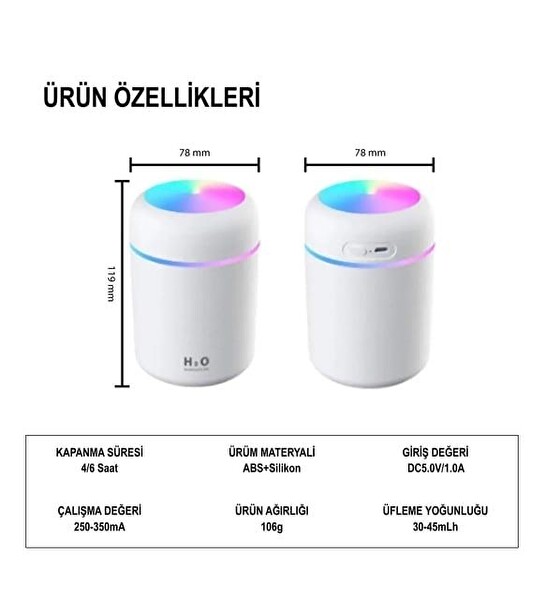 Powermaster H20 Ultrasonik Hava Nemlendirici Buhar Makinesi ve Aroma Difüzörü