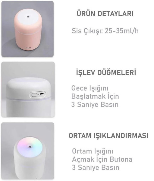 Powermaster H20 Ultrasonik Hava Nemlendirici Buhar Makinesi ve Aroma Difüzörü