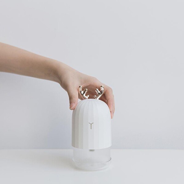 Torima H1 Sevimli Geyik Mini 220 ML Beyaz Hava Nemlendirici Buhar Makinesi ve Aroma Difüzörü