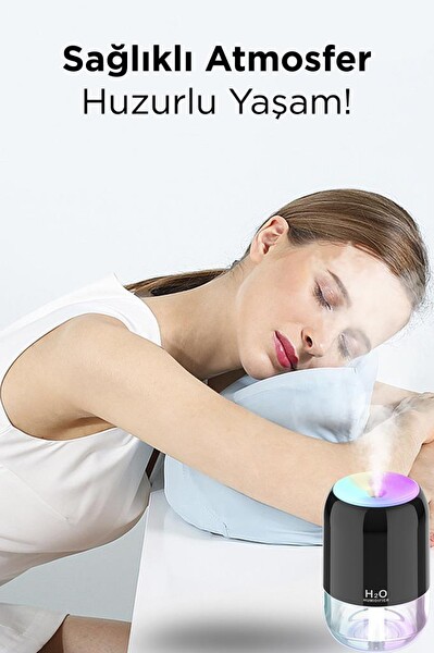 Torima H6 Pembe 200 ML Ultrasonik Renkli Hava Nemlendirici Buhar Makinesi ve Aroma Difüzörü