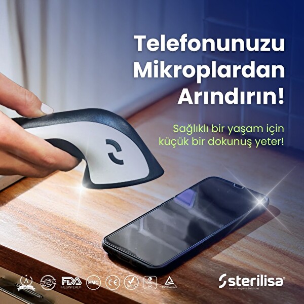 Sterilisa Darbeli UVC Sterilizasyon Ve Dezenfeksiyon Cihazı Mini Taşınabilir UV Dezenfektan
