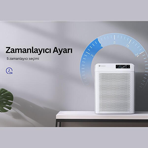 Purmed Pure Flat İyonizer UV Wi-Fi Yedek HEPA Filtre Dahil Hava Temizleme Cihazı