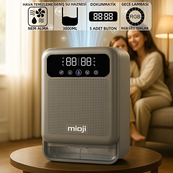 Mioji Mio 30NEC Pro 3.8 L Çift Göstergeli Silver Nem Alma ve İyon Hava Temizleme Cihazı