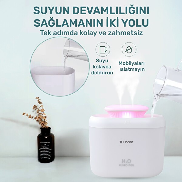NPO iHome14 RGB Renkli 3300 ML Aromaterapi Difüzör Ultrasonik Hava Nemlendirici Buhar Makinesi