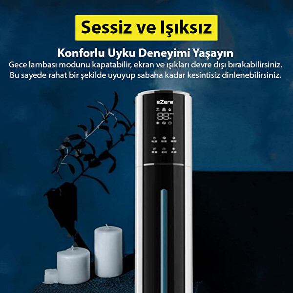 Ezere AquaPure MNS-A09 Ultrasonik Hava Nemlendirici Beyaz