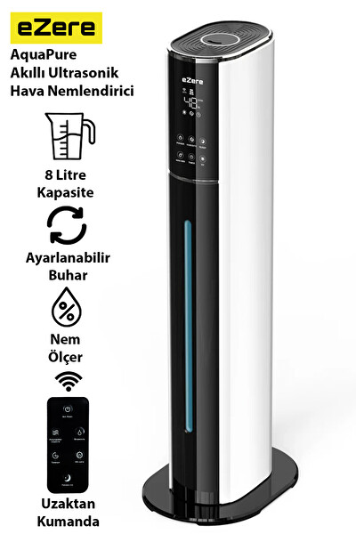 Ezere AquaPure MNS-A09 Ultrasonik Hava Nemlendirici Beyaz