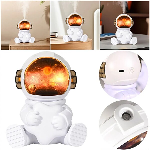 Mighty Astronot 2.5 W - 240 ML USB UltraSonik Oda Ve Araba Kullanımına Uygun Hava Nemlendirici