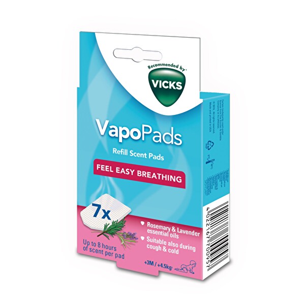 Vicks VBR7 VapoPads Biberiye - Lavanta Aromalı Nemlendirici Koku Tableti