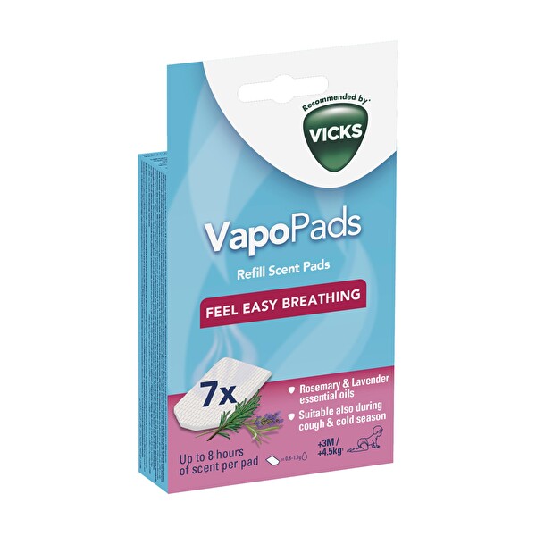 Vicks VBR7 VapoPads Biberiye - Lavanta Aromalı Nemlendirici Koku Tableti