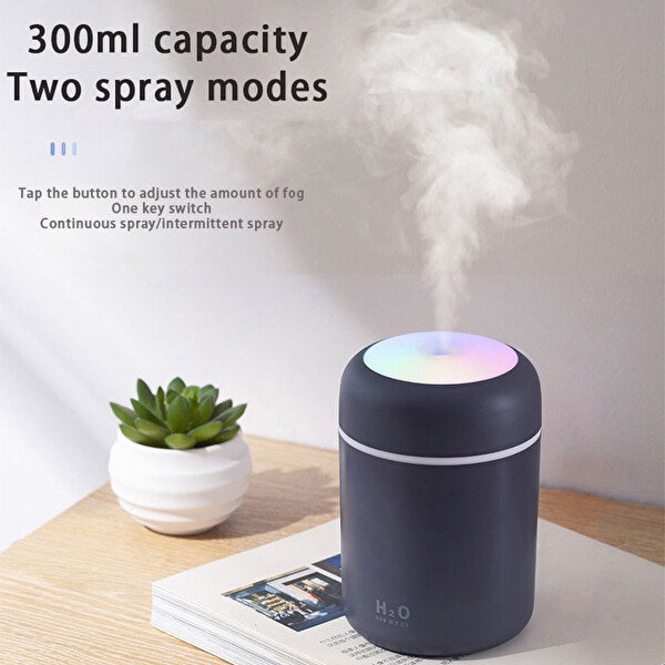 Çeşithane Aroma Difüzör 300ml RGB LED Işıklı USB Nemlendirici Araç ve Masaüstü