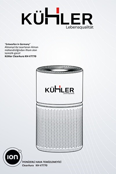 Kühler KH-V7770 ClearAura Hava Temizleyici - İyonizer & 3 Aşamalı Filtre