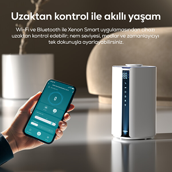 Xenon Smart Lite 2 Akıllı Ultrasonik Sıcak ve Soğuk Buhar 4.5L WiFi Hava Nemlendirici X7451