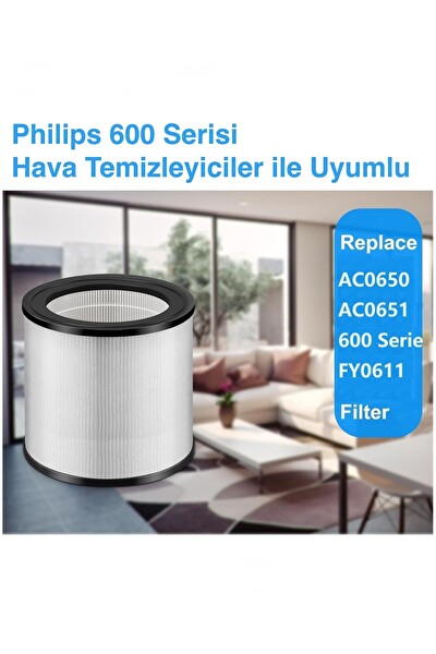 Rovexa Philips Hava Temizleyici Filtresi - 600 Serisi Uyumlu Hepa Filtre