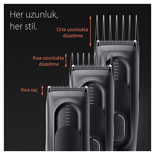 Braun Series 5 HC5330 Erkekler İçin 17 Uzunluk Ayarına Sahip Saç Kesme Makinesi