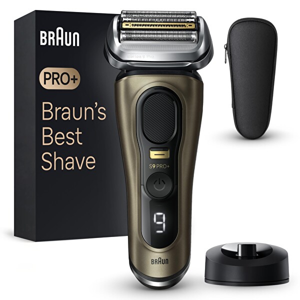 Braun Series 9 Pro+ 9519S Şarj Standı Islak ve Kuru Altın Rengi Elektrikli Tıraş Makinesi