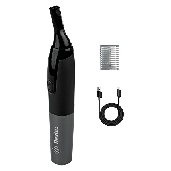 Bester NE8003 Işıklı Şarj Edilebilir Kulak Burun Tüy Kesme Makinesi