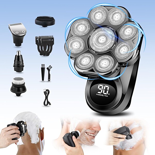 9D Elektrikli BaÅŸ TÄ±raÅŸ Makinesi GeliÅŸtirilmiÅŸ - Siyah