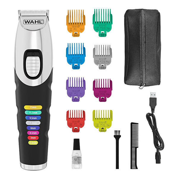 Wahl 9893 Color Trim Beard 8 Renkli Kılavuz Taraklı Şarjlı Sakal Kesme Makinesi 09893-0443