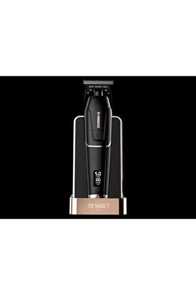 Powertec TR-5400 Saç-Sakal Günlük Tıraş Ense Çizim Profesyonel Berber Tıraş Makinesi 3'lü Set