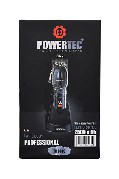 Powertec TR-8700 Saç Sakal Tıraş Makinesi - Siyah