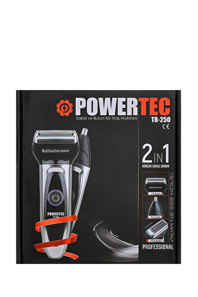Powertec TR-250 Günlük Sakal Tıraş Makinesi - Kulak-Burun Başlığı