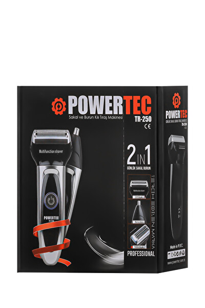 Powertec TR-250 Günlük Sakal Tıraş Makinesi - Kulak-Burun Başlığı