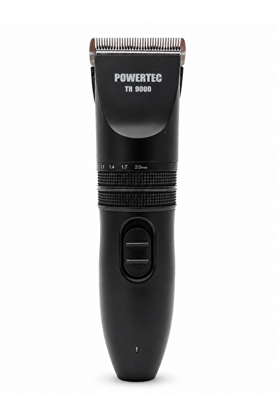 Powertec TR-9000 Kedi Köpek Tıraş Makinesi Seti Pet Evcil Hayvan Tüy Kesme (Makas ve Metal Tarak Hediyeli)