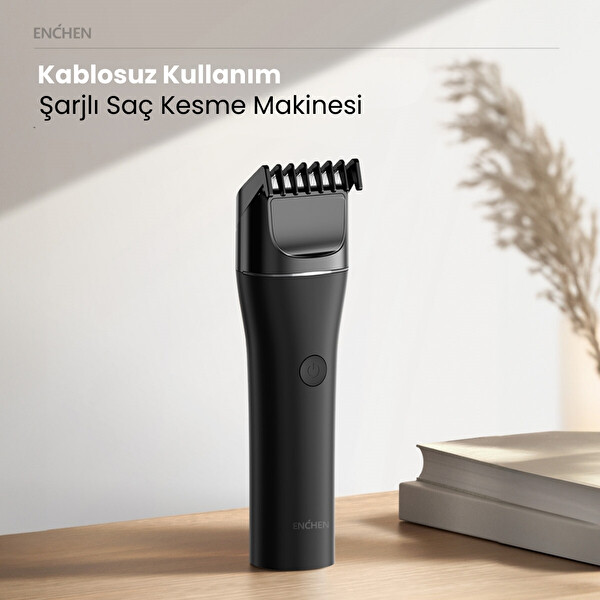 Enchen Boost 2 Taşınabilir Şarjlı Saç Kesim Makinesi-Siyah