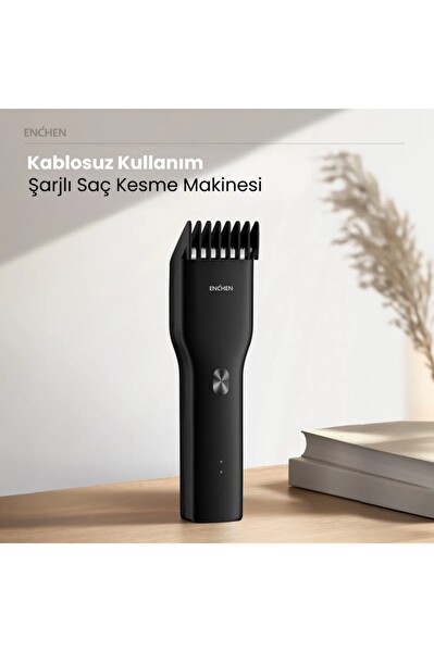Enchen Boost Siyah Taşınabilir Şarjlı Saç Kesim Makinesi