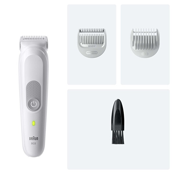 Braun Series 3 BG3530 +3 Aksesuar Su Geçirmez Vücut Tıraş Makinesi