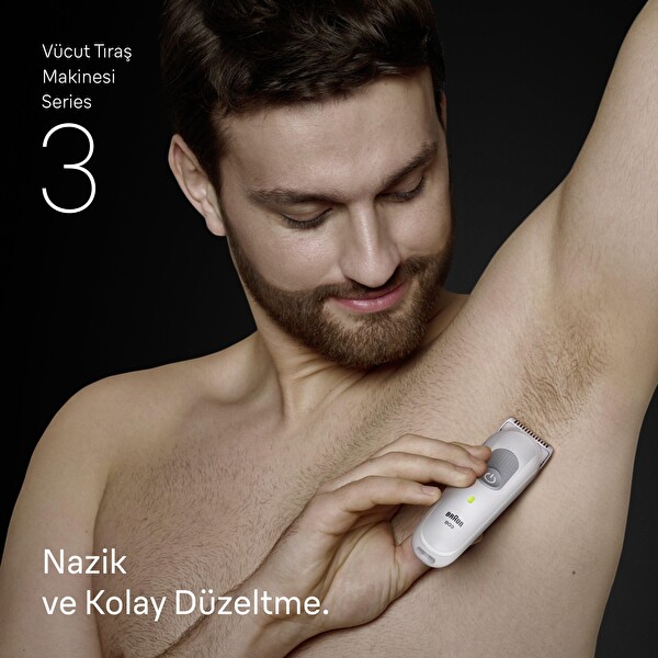 Braun Series 3 BG3530 +3 Aksesuar Su Geçirmez Vücut Tıraş Makinesi