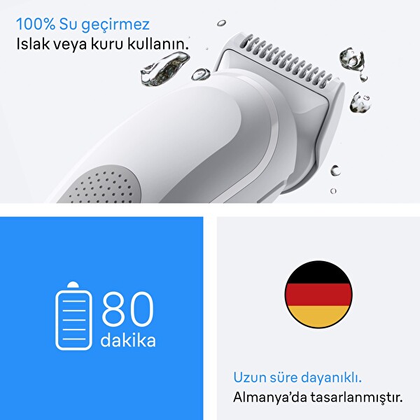 Braun Series 3 BG3500 +2 Aksesuar Su Geçirmez Vücut Tıraş Makinesi