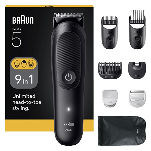 Braun Series 5 AIO5540 9’u 1 Arada Tıraş Kiti Keskin Bıçak Vücut Tıraşı