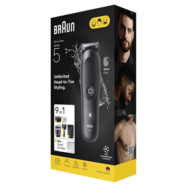 Braun Series 5 AIO5540 9’u 1 Arada Tıraş Kiti Keskin Bıçak Vücut Tıraşı