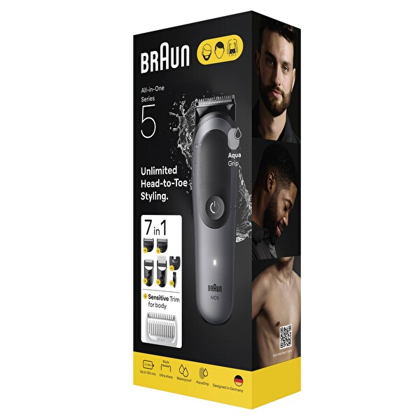 Braun Series 5 AIO5520 7’si 1 Arada Tıraş Kiti Keskin Bıçak Vücut Tıraşı