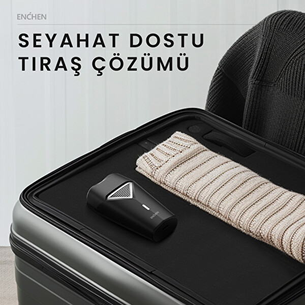 Enchen K3 Siyah Taşınabilir Seyahat Boy Mini Şarjlı Tıraş Makinesi