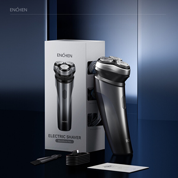 Enchen Blackstone Max Çift Yönlü Kavisli Bıçaklı Şarjlı Islak-Kuru Tıraş Makinesi Siyah