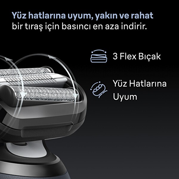 Braun Series 6 62-B1200S Elektrikli Tıraş Makinesi Islak ve Kuru Hassas Düzeltici Başlıklı