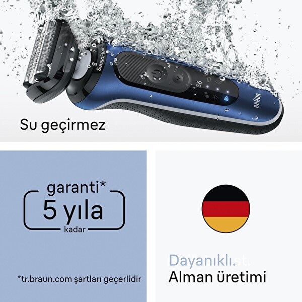 Braun Series 6 62-B1200S Elektrikli Tıraş Makinesi Islak ve Kuru Hassas Düzeltici Başlıklı