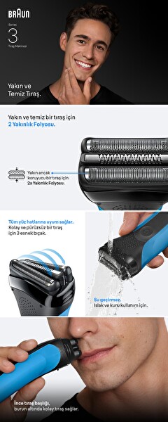 Braun Series 3 310S Islak ve Kuru Elektrikli Tıraş Makinesi