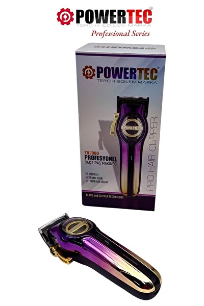 Powertec TR-7000 Profesyonel USB Type-C Şarj Girişli Saç Sakal Tıraş Makinesi
