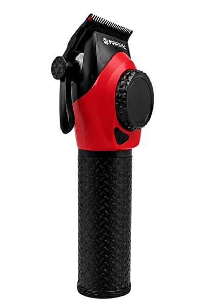 Powertec TR-5100 9000 RPM Dijital Ekran Şarjlı Berber Tipi Clipper Kırmızı Profesyonel Saç Tıraş Makinesi