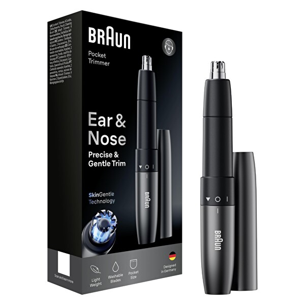 Braun EN20 Cep Boyutu Çift Bıçak SkinGentle Kulak ve Burun Düzeltici