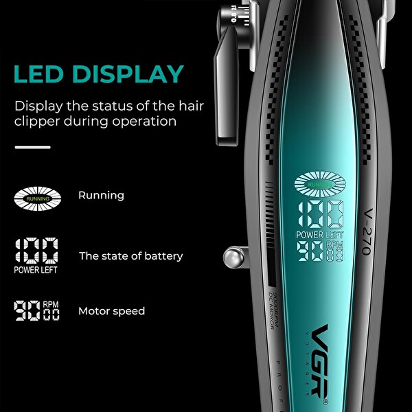 VGR V-270 9000 RPM Şarjlı Saç Sakal Tıraş Makinesi