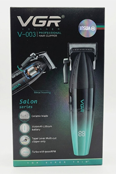 VGR V-003 9000 RPM Vektör Motorlu DLC Bıçaklı Profesyonel Şarjlı Saç Kesme Makinesi