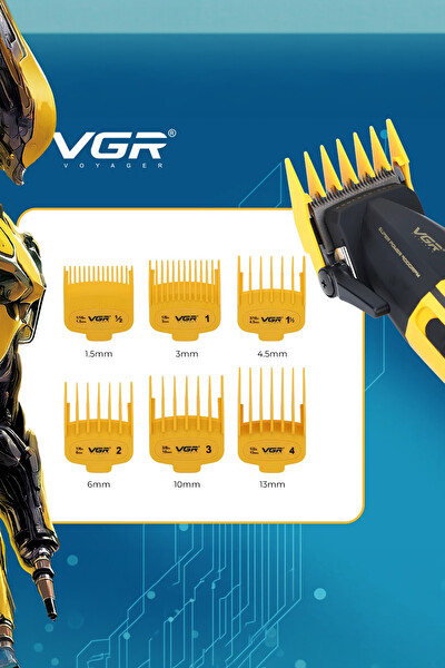 VGR V-285 9000 RPM DLC Bıçak Saç Tıraş Makinesi Sarı