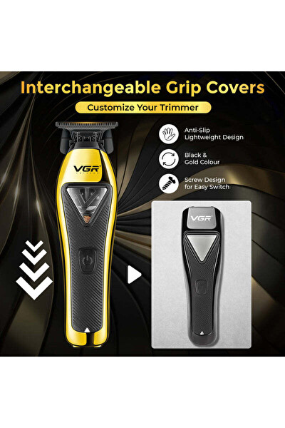 VGR V-994 Vektör Motorlu 8000-10000 RPM DLC Bıçaklı Metal Şarjlı Saç ve Sakal Tıraş Makinesi Sarı